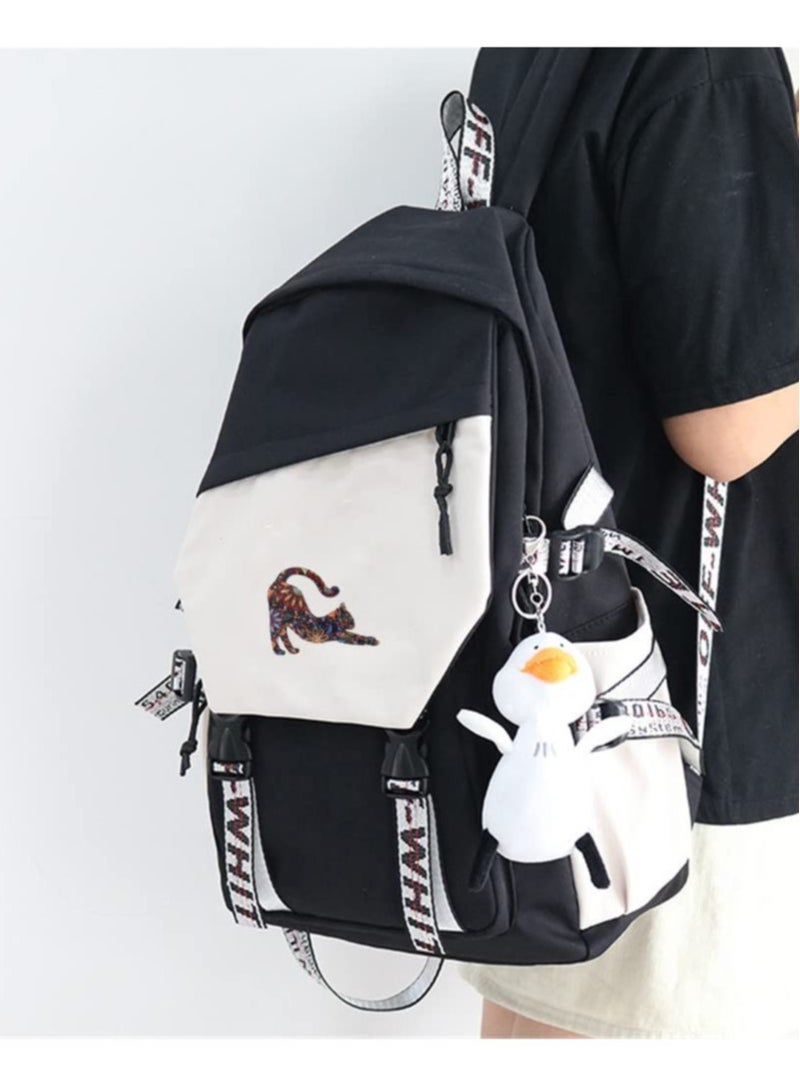 Excefore Adorable Acrylic Cat Brooch Pins Set of 9 Different Patterns Colorful and Eye Catching Lapel Pin Badges - Image 2