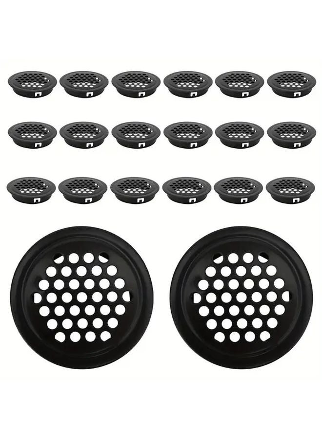 20pcs White Stainless Steel Ventilation Grilles Round Perforated Metal Panels For Wardrobe - Image 2