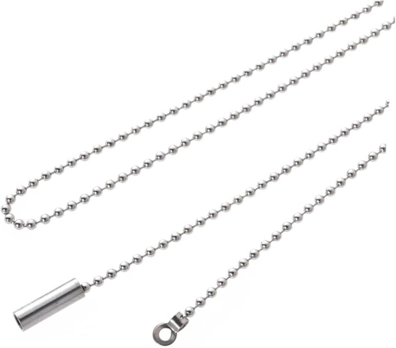 STOBOK 4 حزمة سلسلة سحب مخرّمة لتمديد مفتاح ضوء مروحة السقف فضي - Image 2