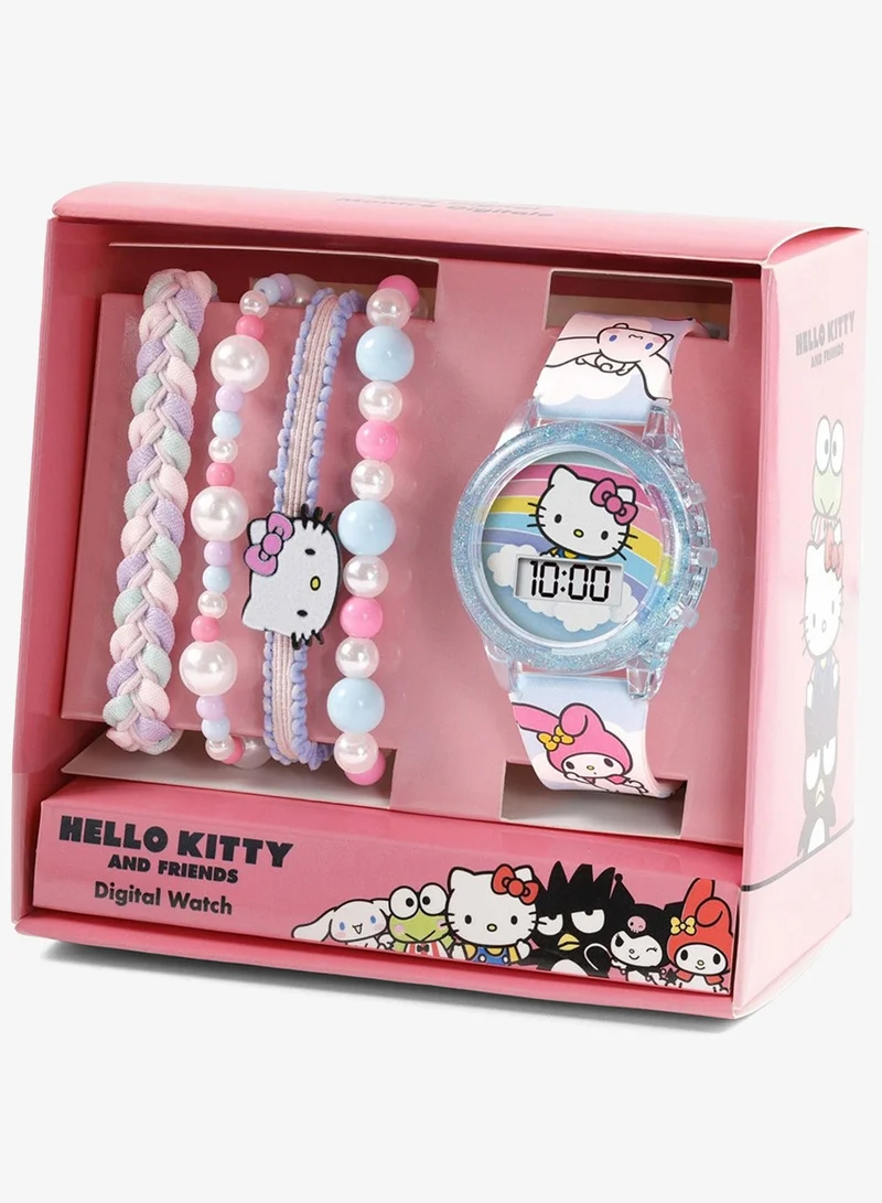 Disney  Hello Kitty Digital Watch And Bracelet Set - HK50255 for Women | Best Price UAE