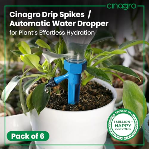 Cinagro (Pack of 6) Drip Irrigation kit for Home Garden, Self-Watering Spikes, Drip Spikes for Plants, Home Garden, Automatic Plant Watering Devices - Image 2