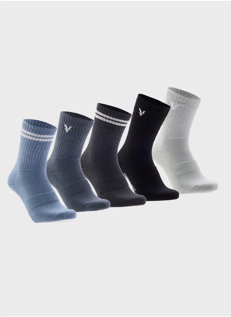 امريكان ايجل AE Crew Socks 5-Pack