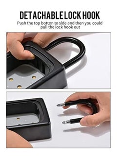 Generic Key Lock Box Wall Mounted, Portable Lock Box for House Key, 5 Key Capacity, Weatherproof Resettable Code House Key Safe Security Lock Box for Indoor, Outdoor, Garage, Garden, Store  - Image 2