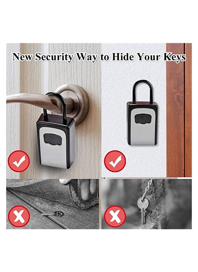 Generic - Key Lock Box Wall Mounted, Portable Lock Box for House Key, 5 Key Capacity, Weatherproof Resettable Code House Key Safe Security Lock Box for Indoor, Outdoor, Garage, Garden, Store - Image 1