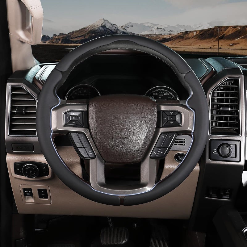 Aotoyou Steering Wheel Cover For Ford F150/ 2015-2020/ F250 2017-2021/ F350 2017-2021/ F450 2017-2021/ F550 2017-2021/ Ford Expedition 2018-2021 Steering Wheel Protector For Ford Steering Wheel Accessories - Image 2