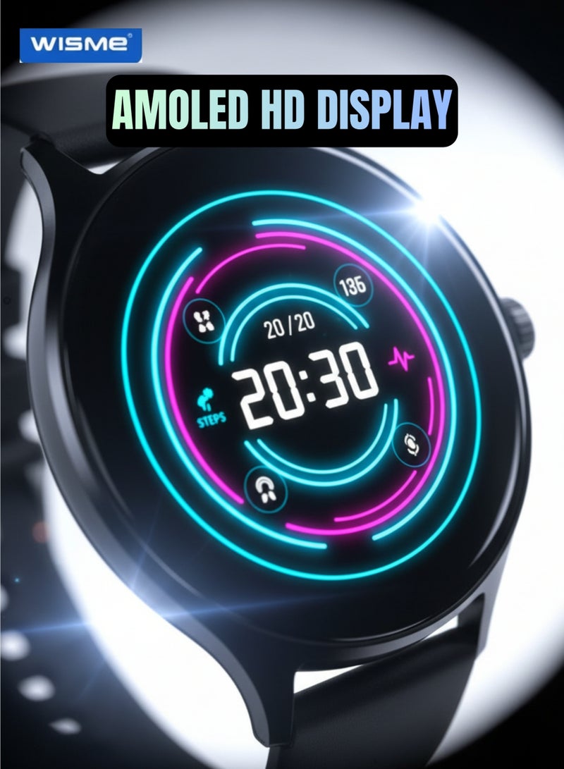 WISME X57 Smart Watch 3+1 Straps Waterproof AMOLED Display Bluetooth Calling Fitness Tracker Android iOS - Image 2