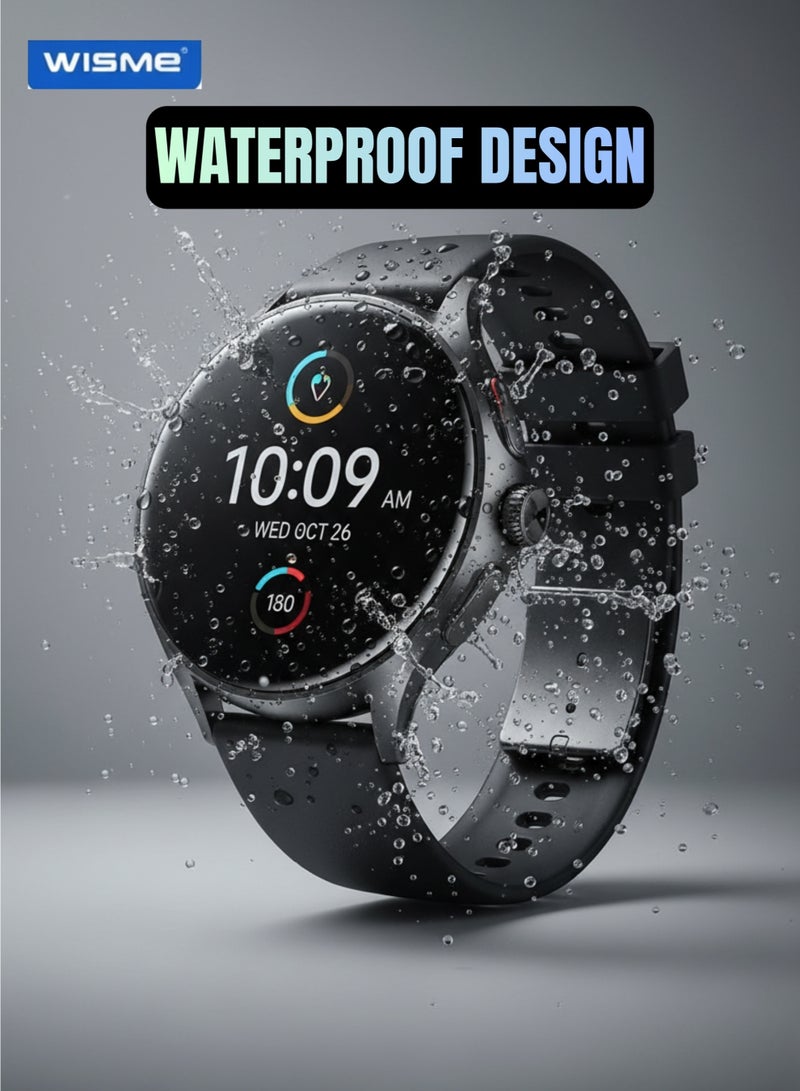 WISME X57 Smart Watch 3+1 Straps Waterproof AMOLED Display Bluetooth Calling Fitness Tracker Android iOS - Image 3