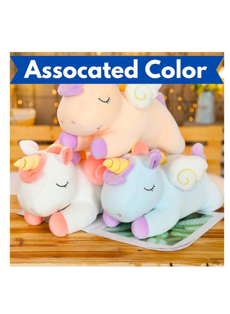 ARGT دمية يونيكورن عملاقة محشوة 14 بوصة – وسادة ناعمة للعناق، دمية كاواي لطيفة للأطفال والبالغين، وسادة مريحة رقيقة، وسادة نوم، حيوان محشو كبير، هدية للفتيات والأولاد، ديكور للحضانة والغرفة - Image 5