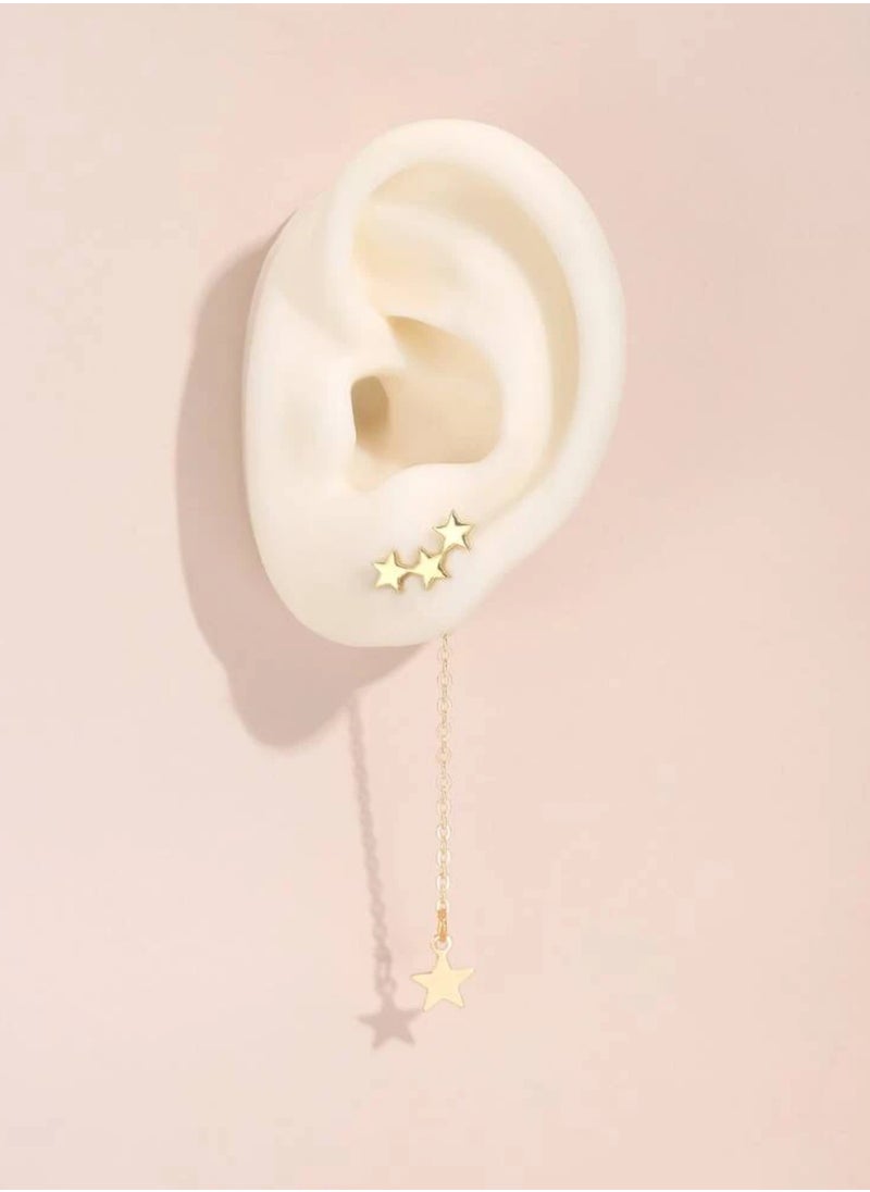 Dangle Charms Trendy Gold Plated Earrings For Women  - Image 4