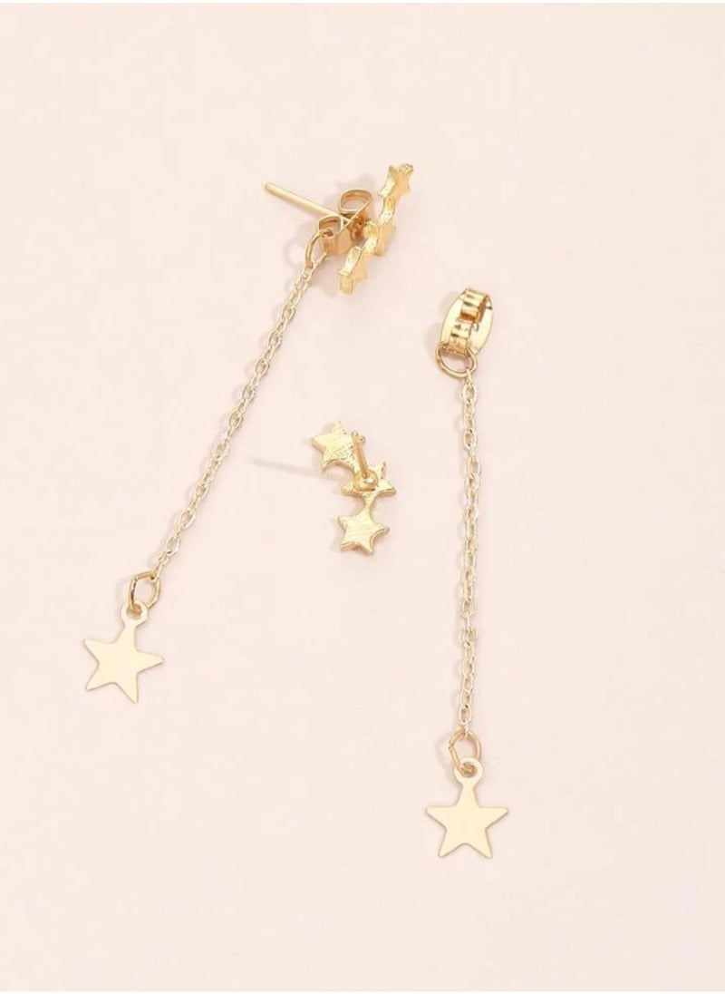 Dangle Charms Trendy Gold Plated Earrings For Women  - Image 3