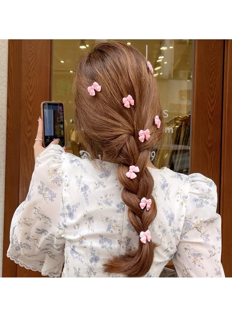 20 قطعة من مشابك الشعر الصغيرة، دبابيس شعر لطيفة باللون الوردي، مشابك شعر صغيرة على شكل قلب وردي خوخي للنساء والفتيات (وردي) - Image 5