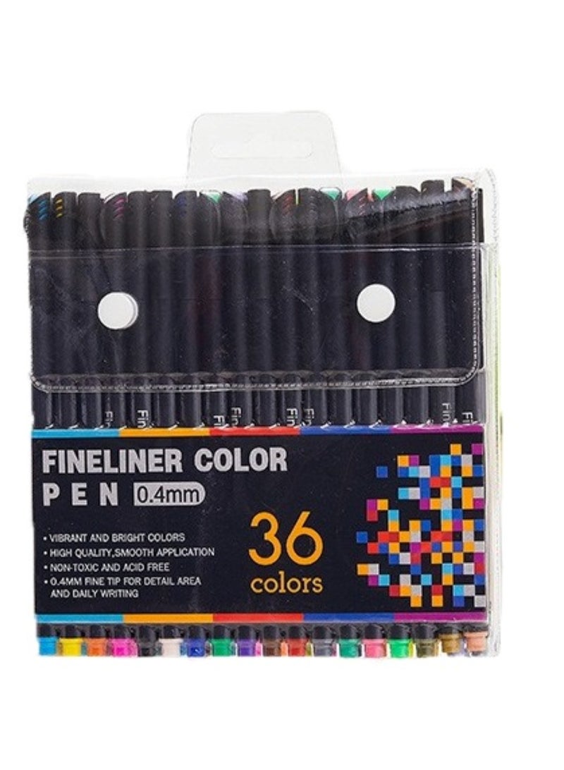 Huitich Fineliner Color Pen Set - 36 Colors (0.4mm) - Image 1