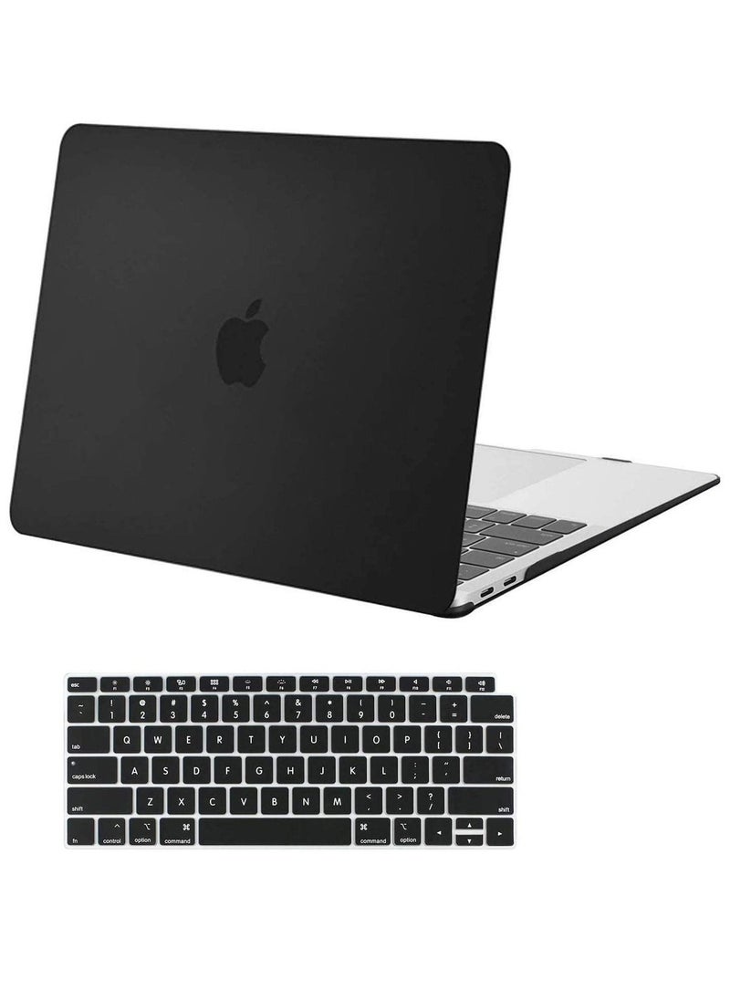 Generic MacBook Air 13 inch Case With keyboard M1 A2337 A2179 A1932 2020 2019 2018 Release Slim Plastic Matte Hard Cover Compatible Mac Air 13.3 inch with Retina Display Touch ID Black  - Image 3
