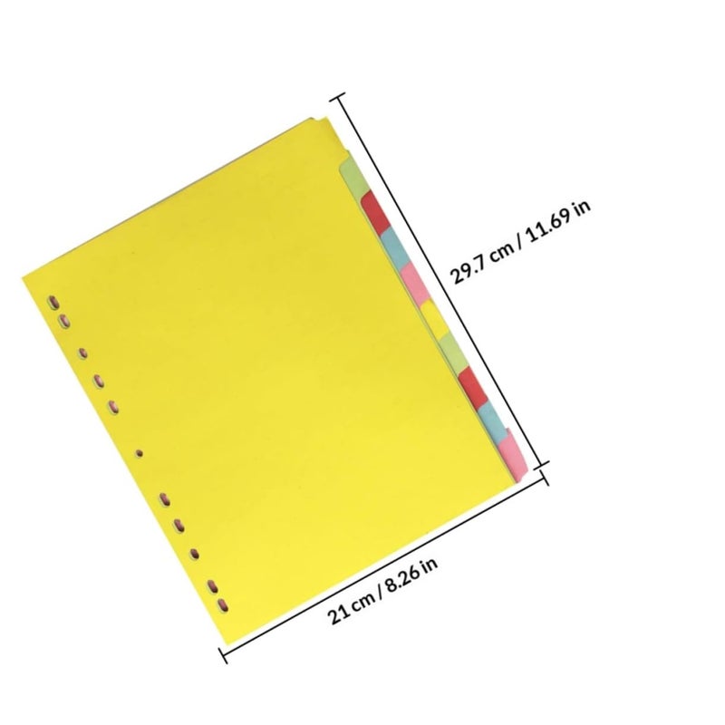 A4 Multicolor Index Dividers Tabs 12 Page Blank Organizer For Ring Binder - Image 3