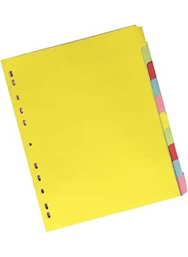 A4 Multicolor Index Dividers Tabs 12 Page Blank Organizer For Ring Binder - Image 1
