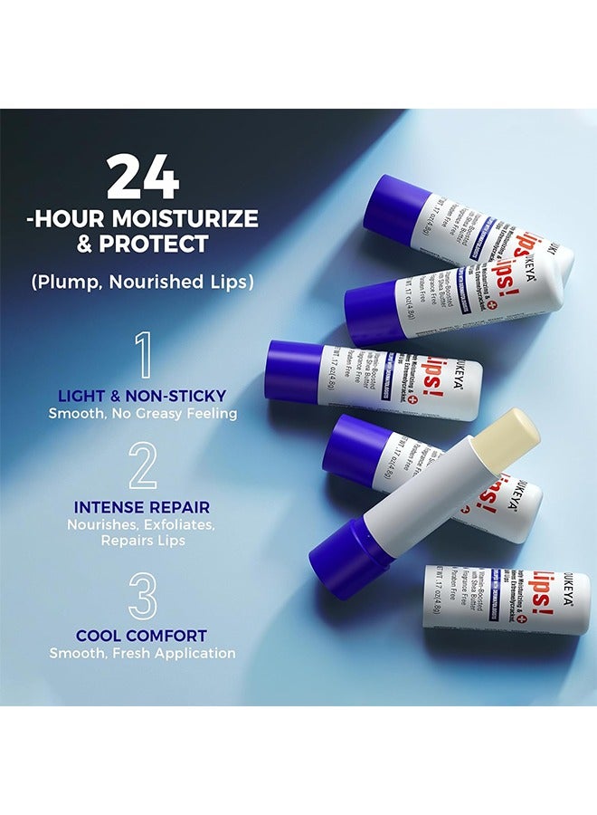 OUKEYA Lip Repair，Medicated Lip Balm Hydrating w/Petrolatum, Shea er, Beeswax, 100% Natural Ingredients, Organic Lip er Balm u0026 Moisturizers Lip Repair For Dry Cracked Lips Overnight Lip Treatment - Image 4