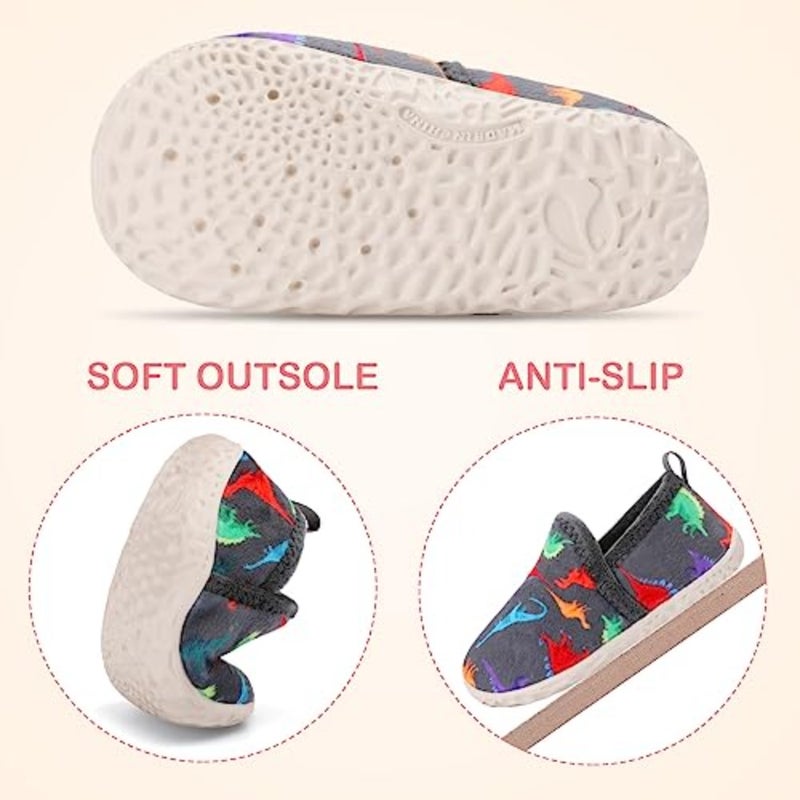 Lefflow Toddler Slippers Boys Girls House Shoes Slip on Baby Sock Shoes Lightweight Outdoor Walking Shoes - Image 5