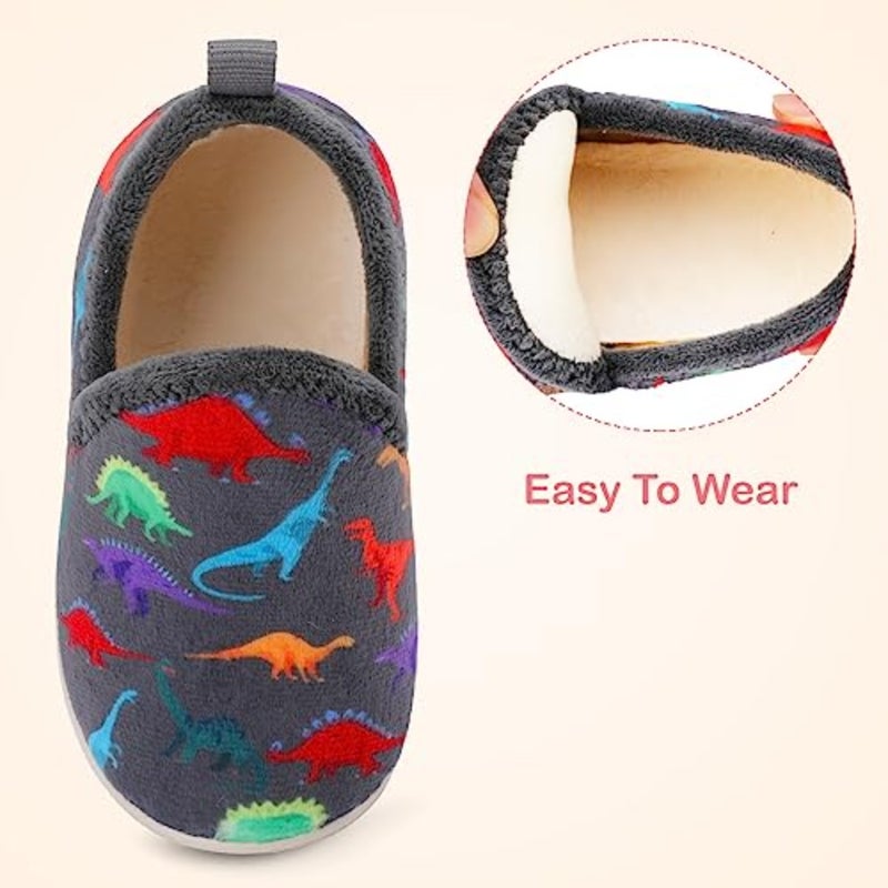 Lefflow Toddler Slippers Boys Girls House Shoes Slip on Baby Sock Shoes Lightweight Outdoor Walking Shoes - Image 3