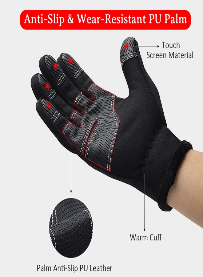 kyncilor Winter Skiing Gloves Touch Screen Snowboard Gloves Winter Warm Gloves Keep Warm Gloves for Men Women - Image 4