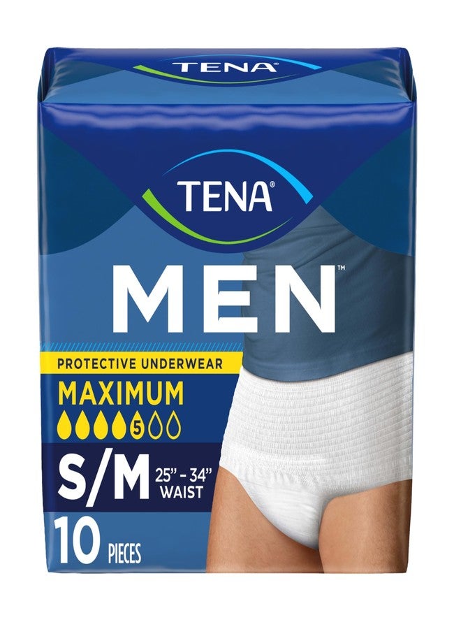 Tena Men Protective Underwear for Men, Maximum Absorbency, Better Fit, Adult Diaper, Small/Medium, 10 Count - Image 1