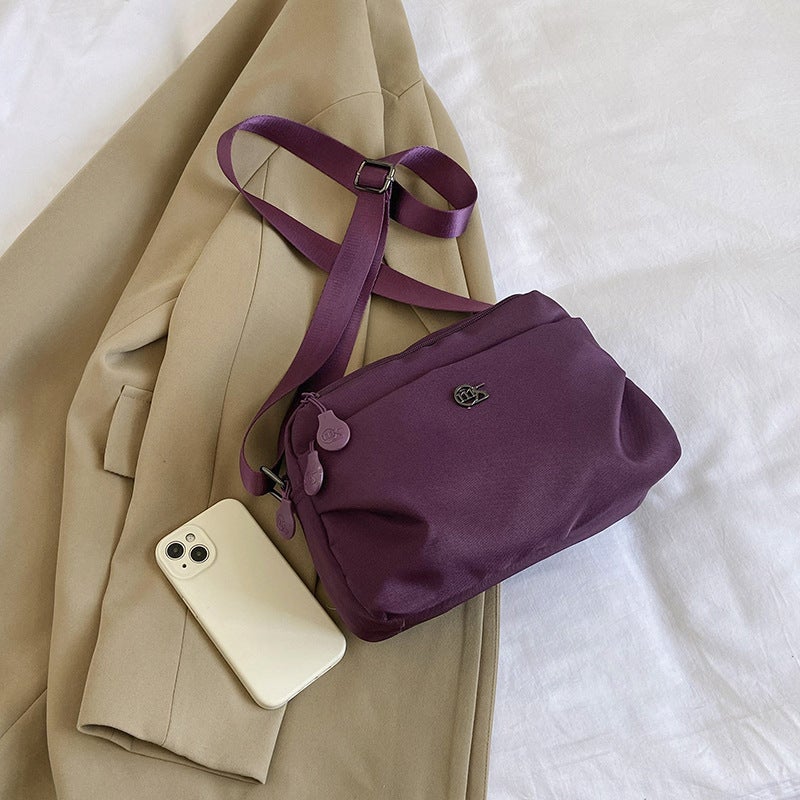 Solid Color Oxford Cloth Lightweight Travel Practical Multi-Compartment Large Capacity Shoulder Bag Mobile Phone Coin Purse - Image 3
