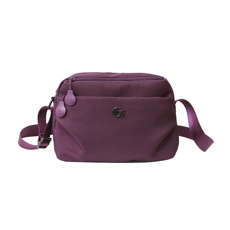 Solid Color Oxford Cloth Lightweight Travel Practical Multi-Compartment Large Capacity Shoulder Bag Mobile Phone Coin Purse - Image 1