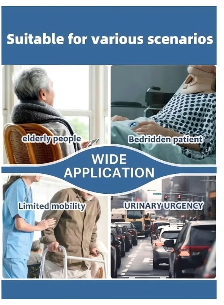 Reusable Silicone Urine Collector with Portable Wearable Urinary Drainage Bag System Wearable Washable Urinal Collector for wonmen while Sleeping Bed Patients - Image 5