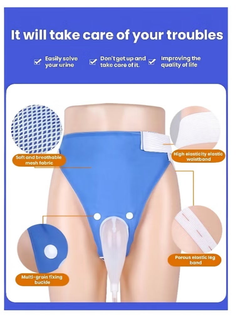 Reusable Silicone Urine Collector with Portable Wearable Urinary Drainage Bag System Wearable Washable Urinal Collector for wonmen while Sleeping Bed Patients - Image 2