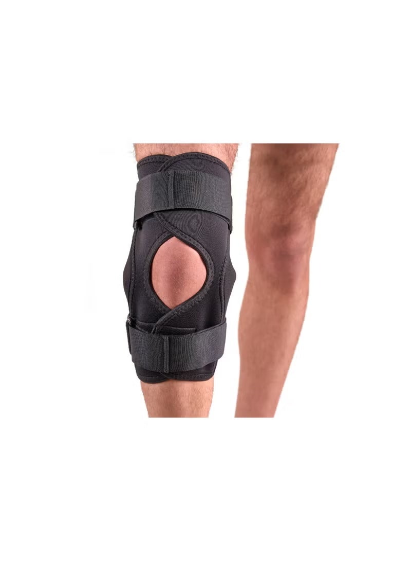 Adjustable Hinged Knee Brace with Side Stabilizers and Hook & Loop Straps – Compression Knee Support for Sports & Daily Activities – One Size Fits Most – 1 Piece - Image 5