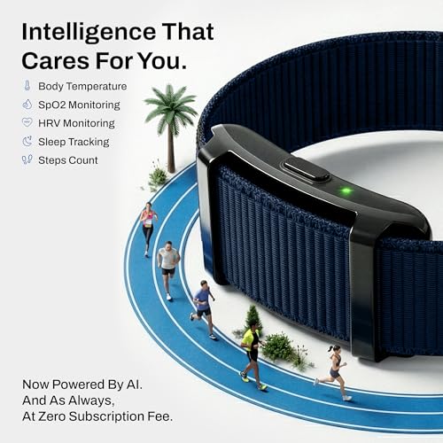 Pebble Newly Launched Qore 2 Premium Metal Fitness Band | 45 Days Battery Life, Heart Rate, SpO2, HRV & Body Temp Monitor, Sleep Tracker, AI Health Analysis, Smart Notifications (Nebula Blue) - Image 5