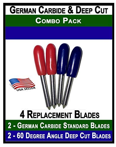 Bridge Cutters 4 Pack Combo German Carbide & Deep Cut Replacement Cutting Blades for Craft Cutting Machines Compatible with Bridge Air Expression 2 Explore One Maker Refine Cutters - Image 1