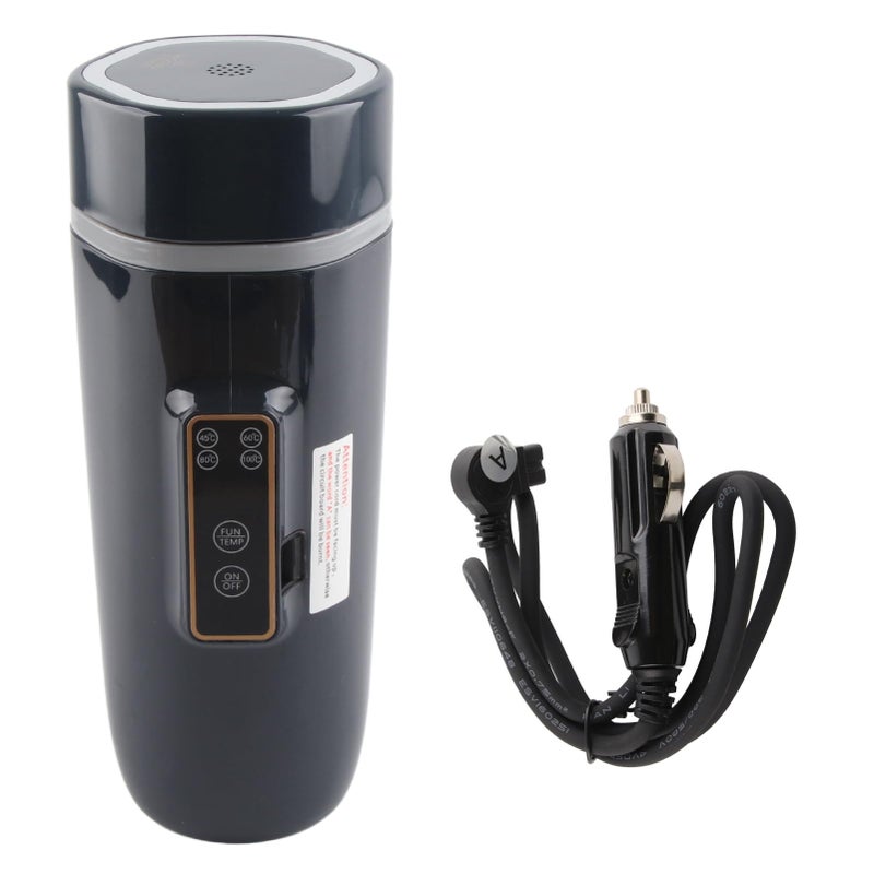 350ml Portable Travel Kettle 24V with Digital Temperature Display Rapid Heating Non Slip Waterproof Dark Blue - Image 2
