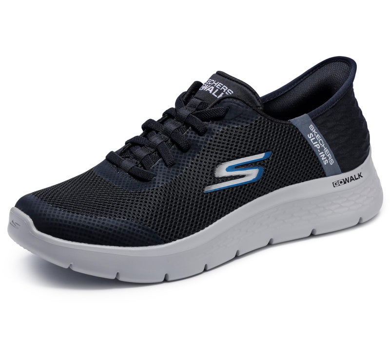 Skechers Men's Go Walk Flex Hands Up Hands Free Slip-Ins Sneaker, Black/Grey, 11 - Image 5