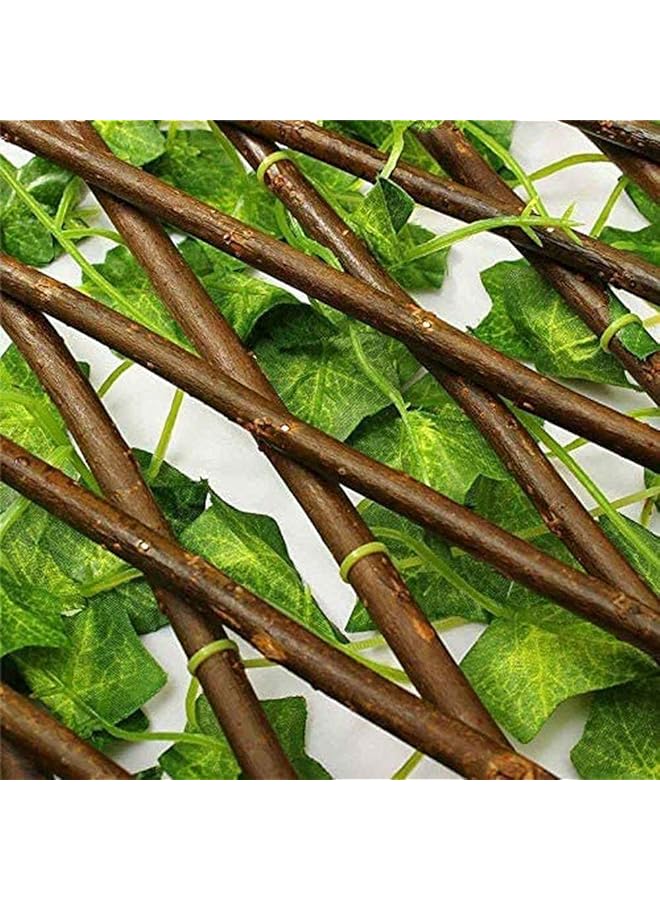 erorex Garden Decoration Bamboo Fence Expandable Artificial Leaves Fences Large - Image 4