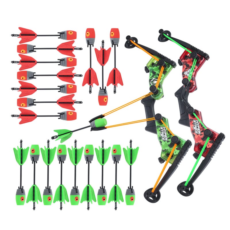 Zing HyperStrike Dominator Bow Battle Pack 2 Dominator Bows 20 Zonic Whistle Arrows 2 Sets of Bungee Replacements 2 Shoulder Straps and 4 Arrow Holders Long Range Outdoor Play Ages 14 and Up - Image 2