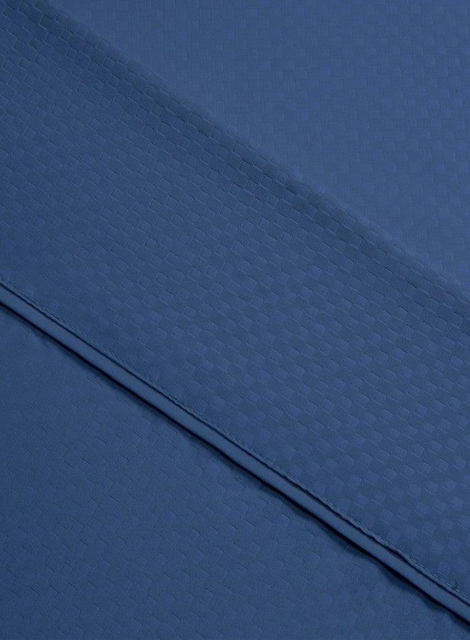 لافيش هوم طقم ملاءات من الألياف الدقيقة المصقولة - 3 قطع - ملاءات سرير منقوشة بنمط مربعات - ملاءات مثبتة ومسطحة بجيب عميق، بالإضافة إلى غطاء وسادة من لافيش هوم (مقاس مفرد، أزرق) - Image 5