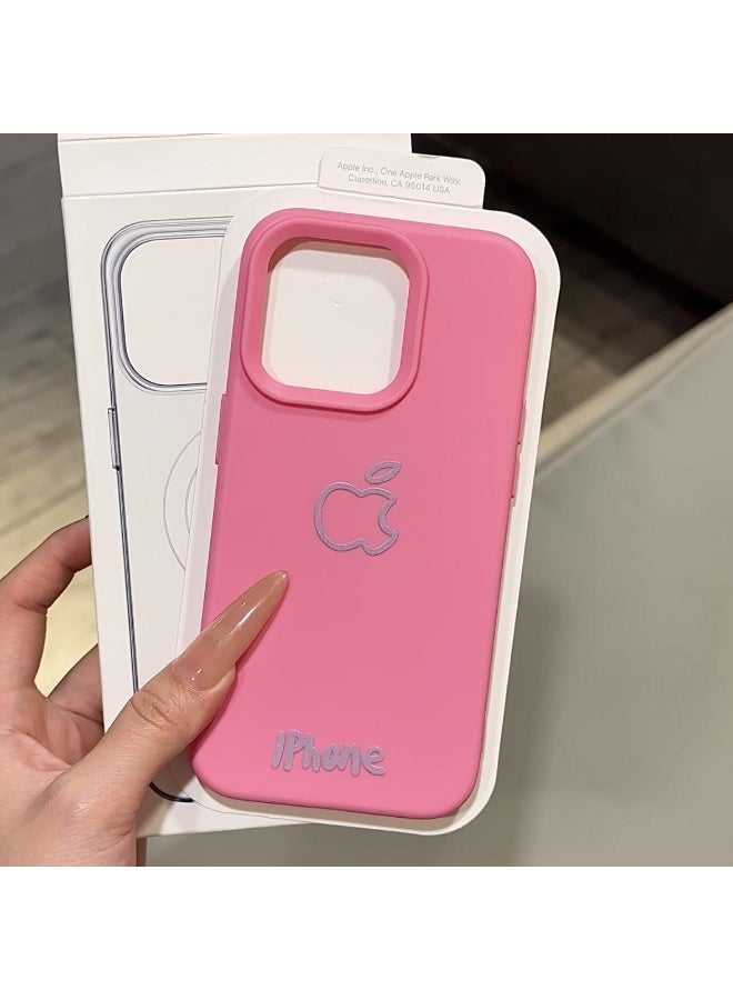 NIBEMINENT Large Pore Liquid Glutinous Rice Husk Protective TPU Case Cover For iPhone 16 Plus, Pink