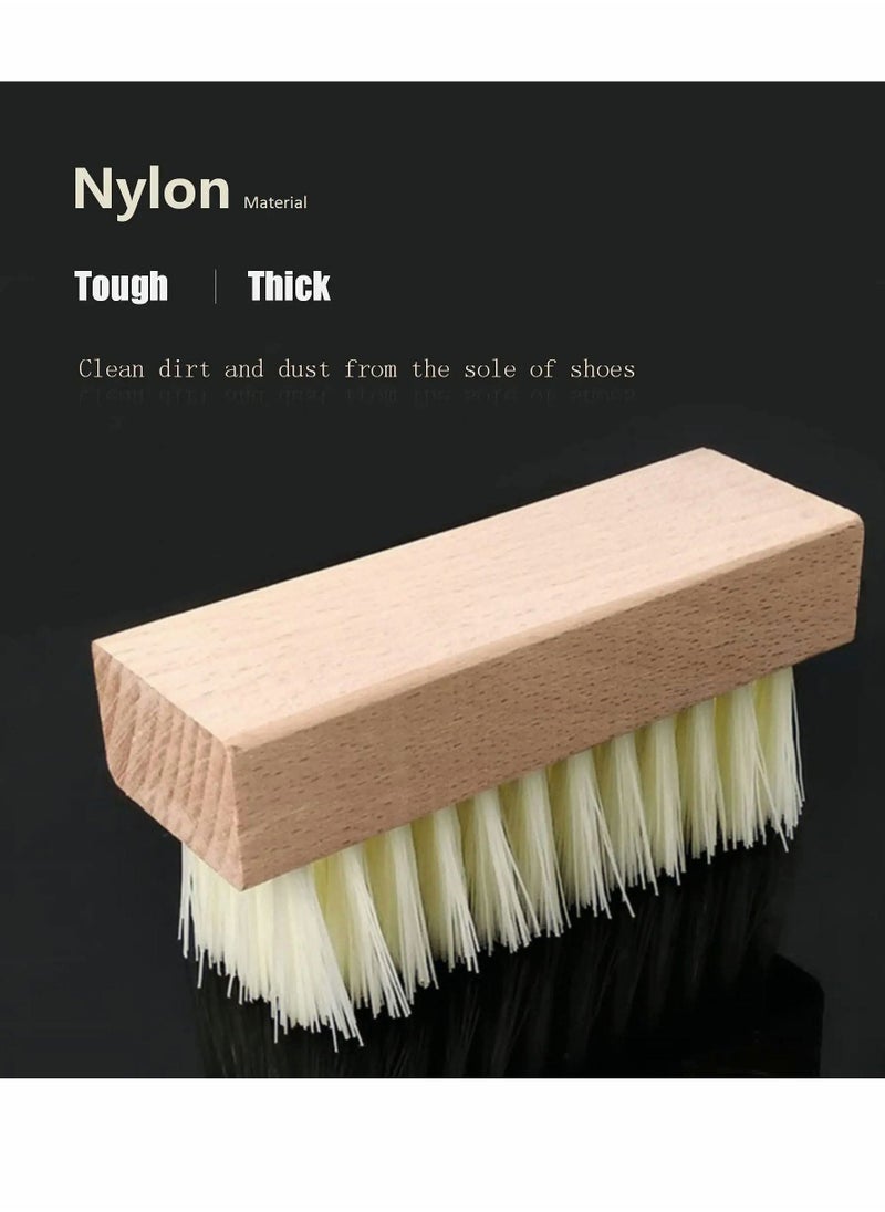 Generic - Shoe Cleaner Brush Set, Crepe Suede Brush, Natural Horsehair Bristles Brush, Medium Soft Bristles and Nylon Shoe Brush, Perfect for Variety of Leather, Bags, Boots and Shoes - Image 1