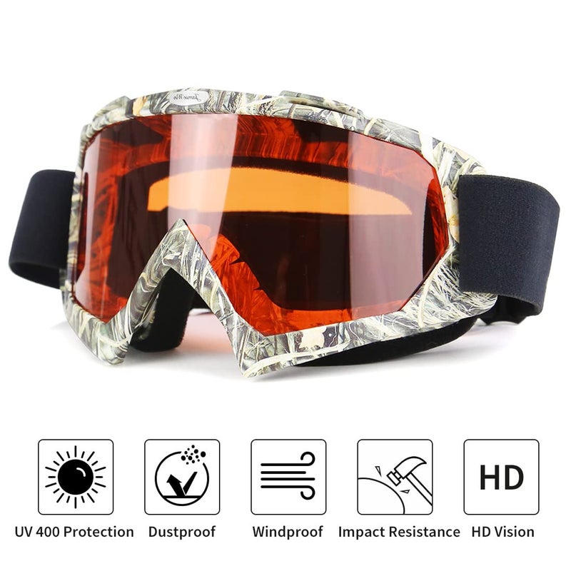 JAMIEWIN Motorcycle Motocross Dirt Bike ATV Goggles Mx OTG Goggle Glasses for Men Women Youth Kids (C83) - Image 3