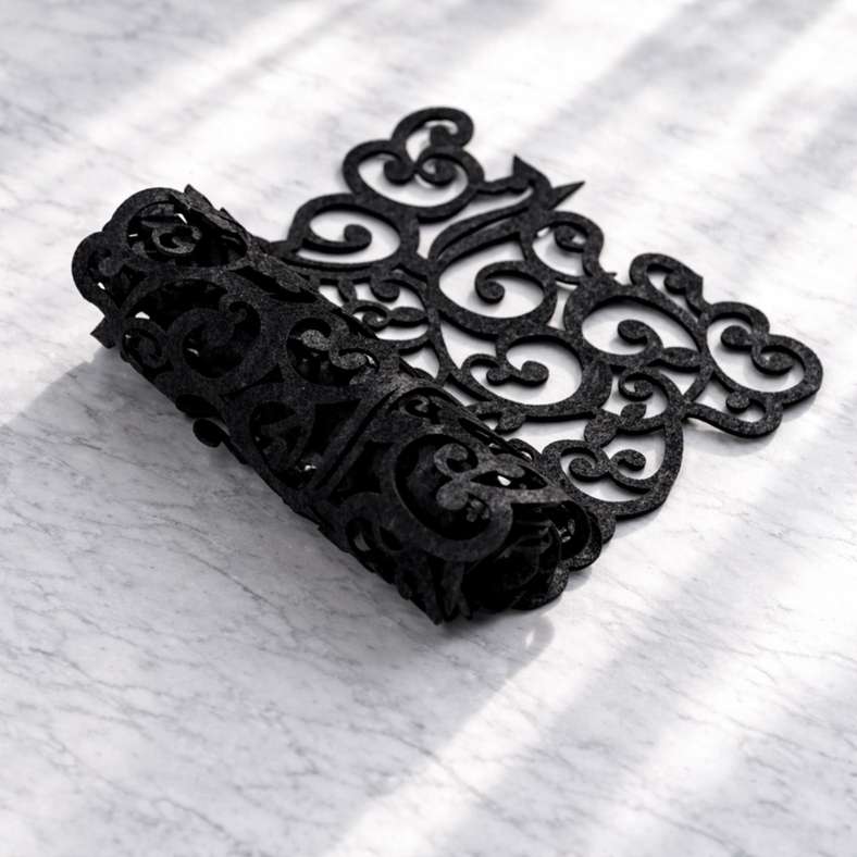 Pan Home Lasercut Table Runner 30x120cm - Black - Image 3