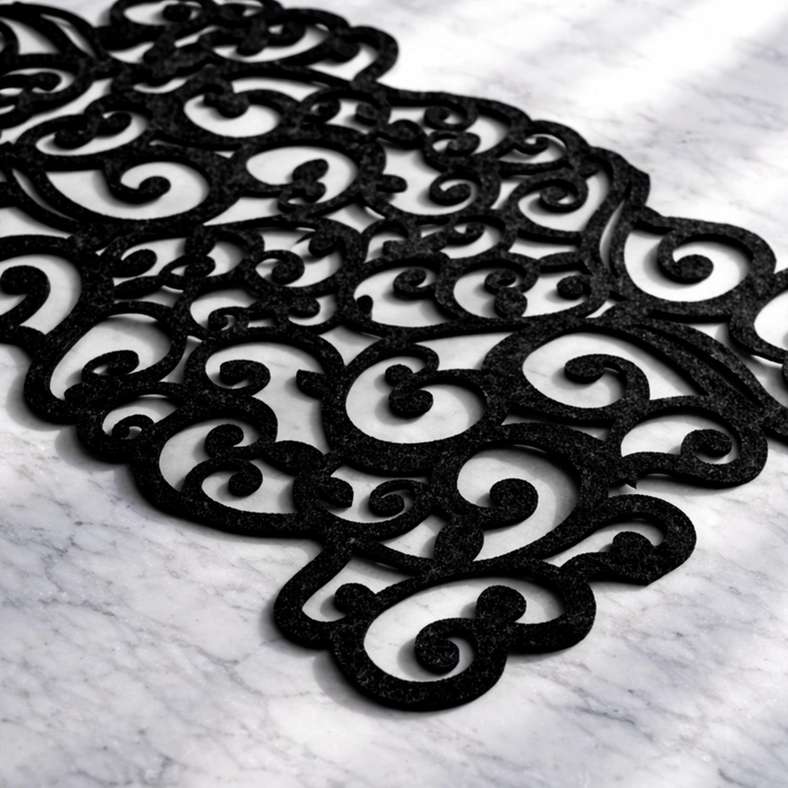 Pan Home Lasercut Table Runner 30x120cm - Black - Image 2