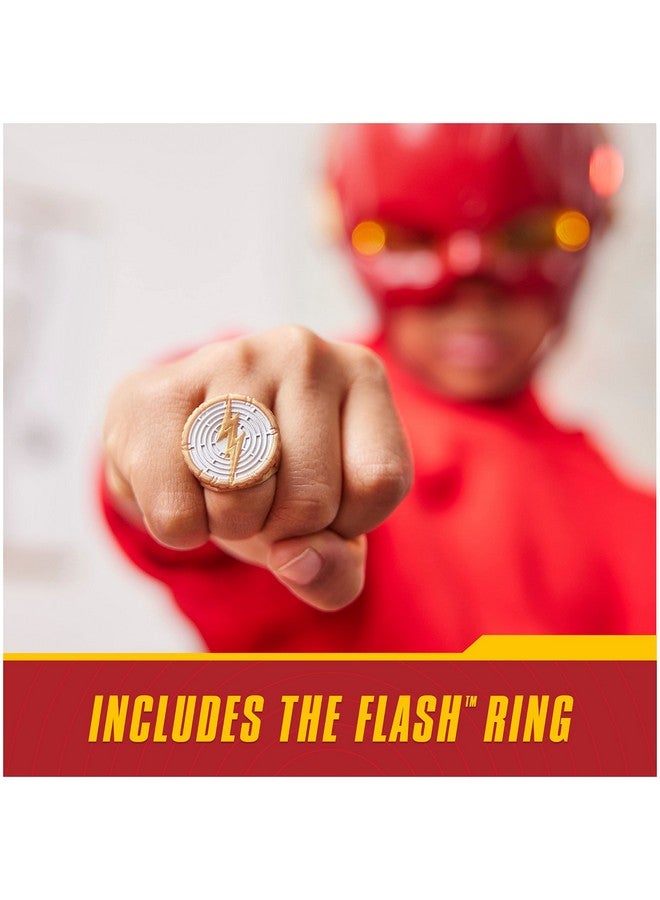 DC Comics DC Comics, The Flash Hero Set, Iconic Mask with Visor and Ring, 10+ Unique Sounds and Lights, The Flash Kids Roleplay Costume for Boys and Girls, Batteries Included, Ages 4 and up - Image 5