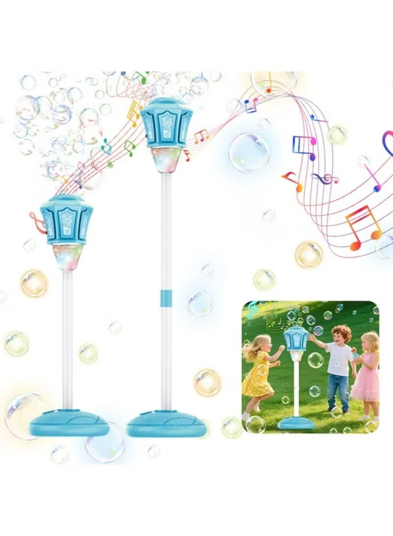 Zaprus Automatic Vertical Bubble Machine for Parties - 2-Level Adjustable Height Standing Bubble Maker with Lights & Music - Rechargeable Battery Outdoor Bubble Blower for Kids, Weddings & Birthdays - Image 5
