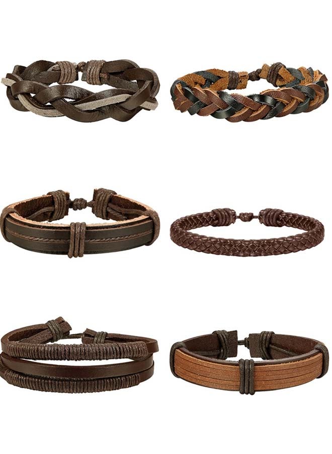 Woven Leather Adjustable Bracelet, 12-17 Piece - Image 2
