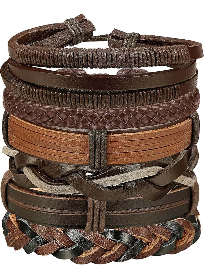 Woven Leather Adjustable Bracelet, 12-17 Piece - Image 4