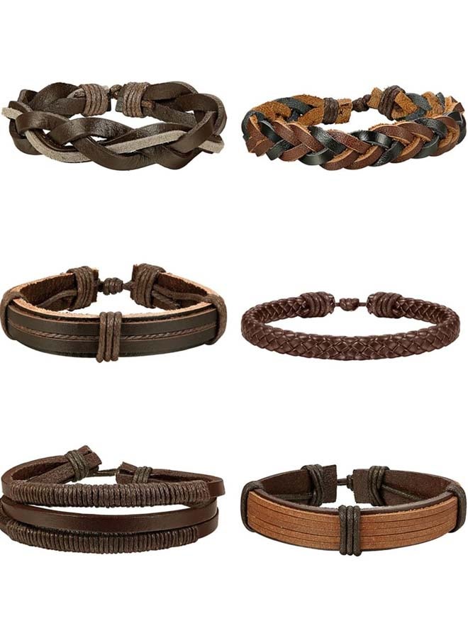 Woven Leather Adjustable Bracelet, 12-17 Piece - Image 3