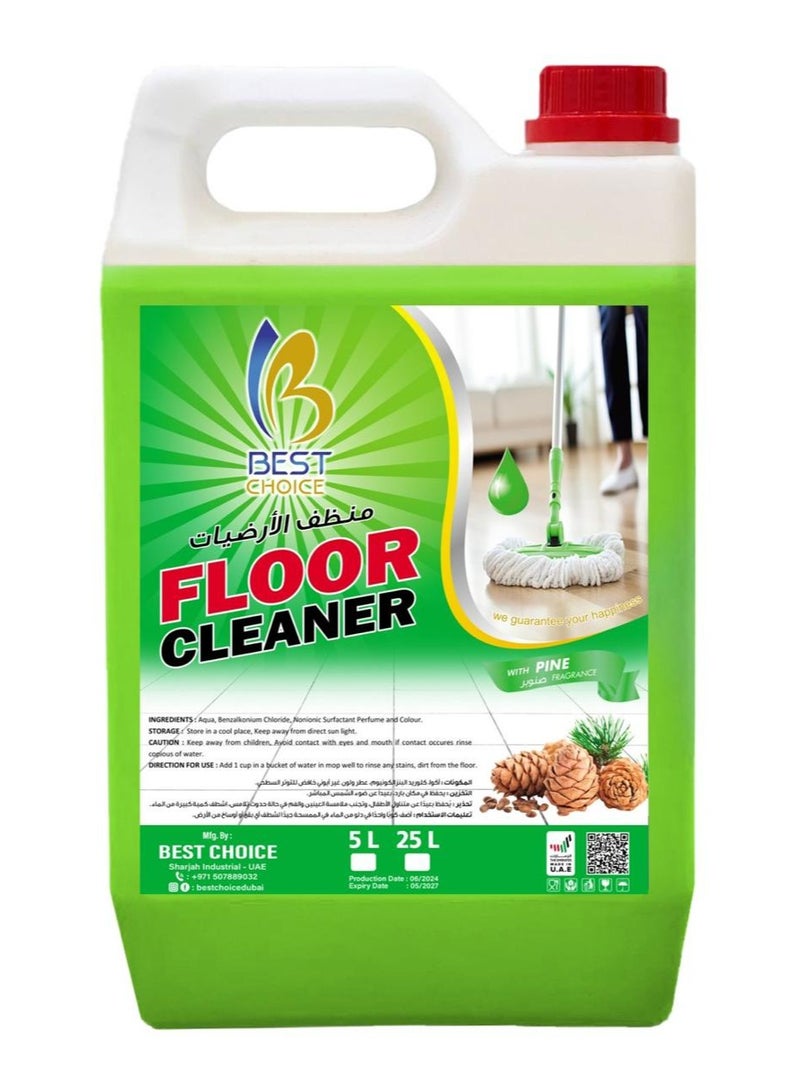 Floor Cleaner and Freshener - 5 Liters, Premium Pine Scented