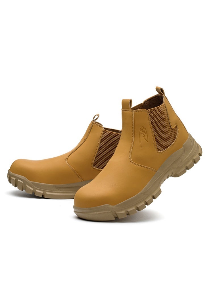 NIBEMINENT Waterproof Safety Boots Men Indestructible Steel Toe Work Boots Anti-smash Stab-resistant Safety Shoes Biker Botas Para Hombre - Image 1