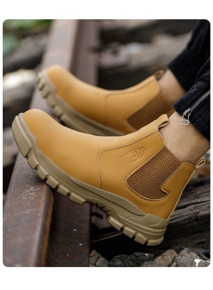 NIBEMINENT Waterproof Safety Boots Men Indestructible Steel Toe Work Boots Anti-smash Stab-resistant Safety Shoes Biker Botas Para Hombre - Image 2