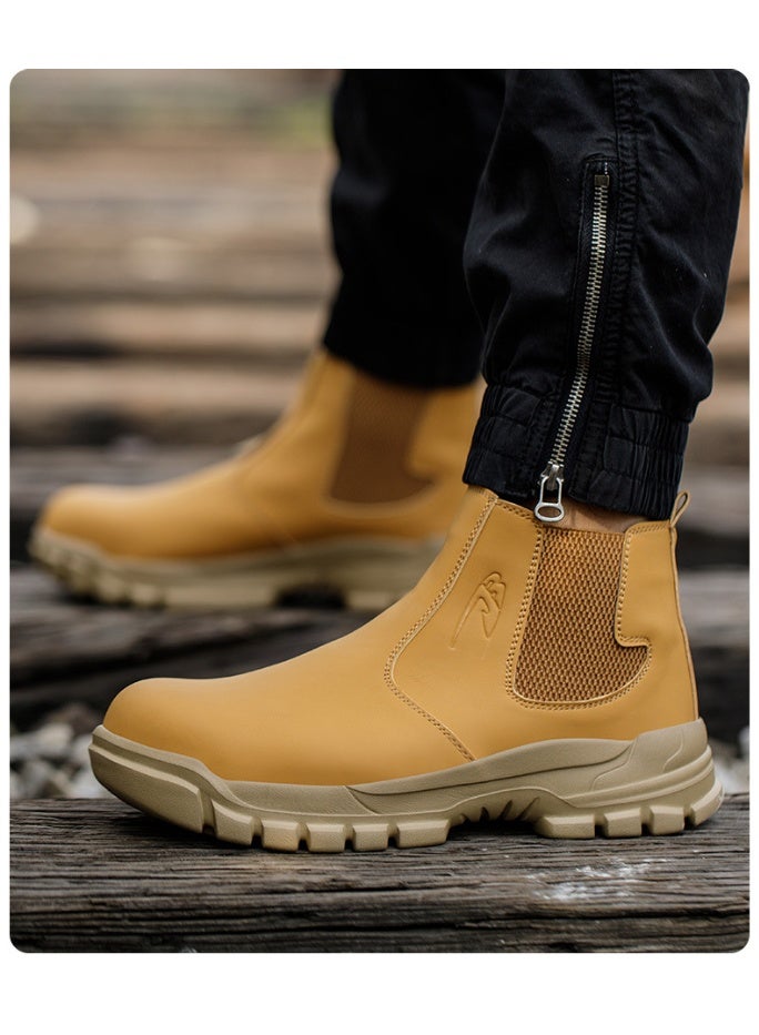 NIBEMINENT Waterproof Safety Boots Men Indestructible Steel Toe Work Boots Anti-smash Stab-resistant Safety Shoes Biker Botas Para Hombre - Image 3